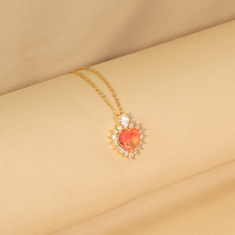 Fire n Ice Heart Pendant Set - Glitterati Collection