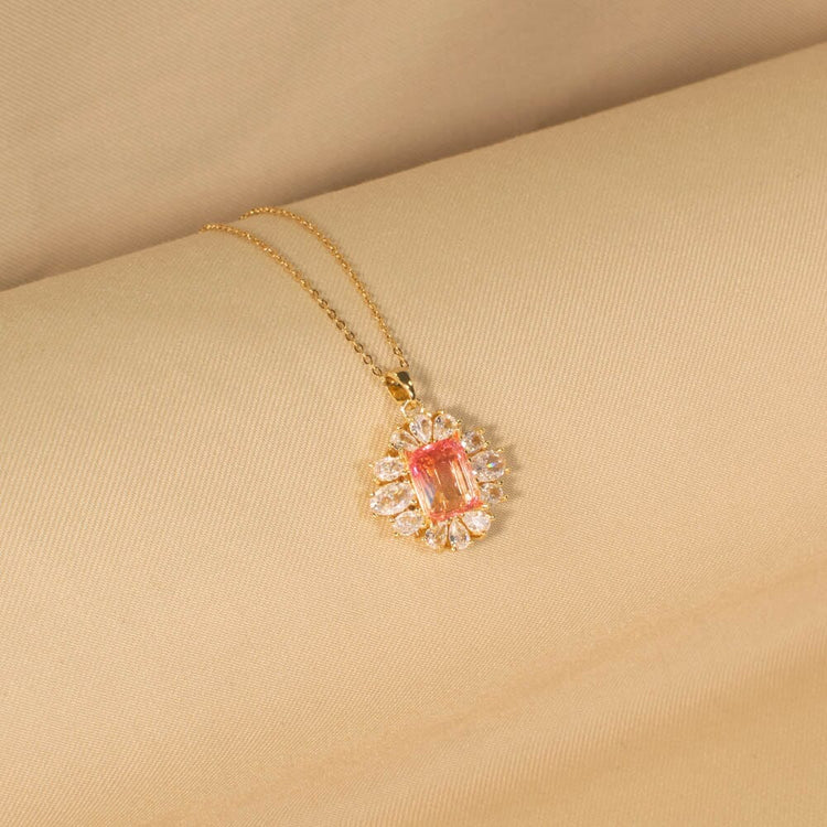 Fire n Ice Pendant Set - Peach - Minima Collection
