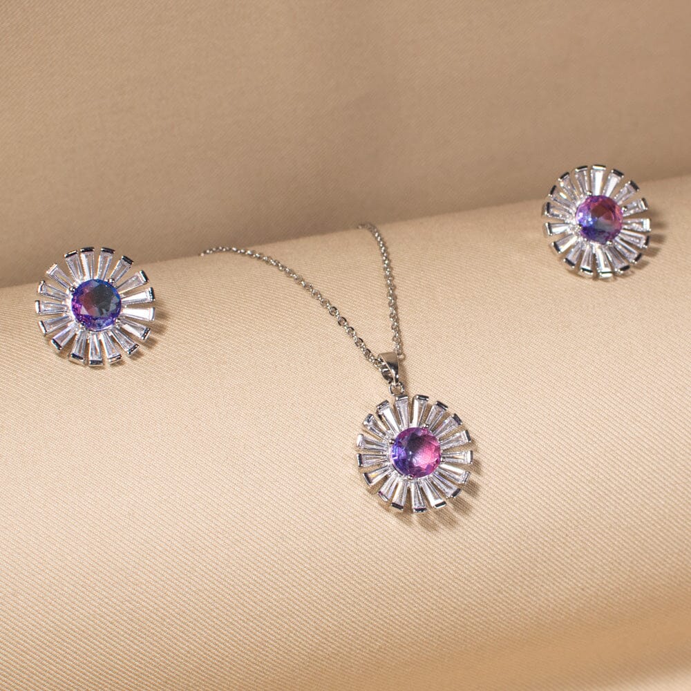 Fleur Pendant Set-Purple-Minima Collection