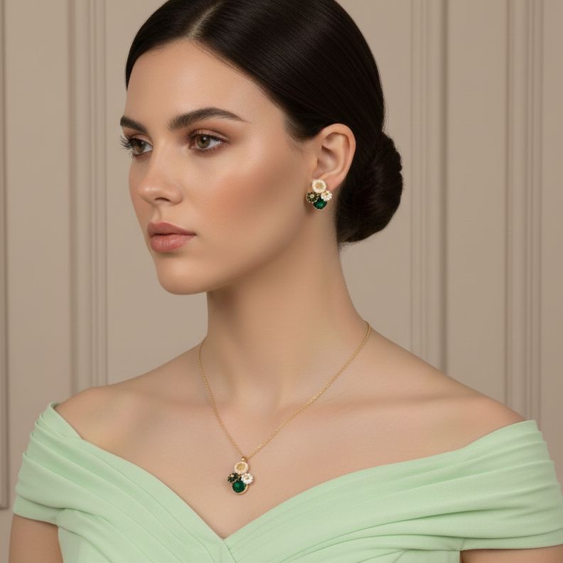 Flora Glow Pendant Set-Green