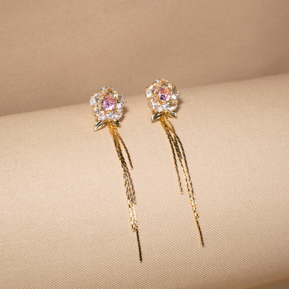 Flora Rain Tassel Earrings