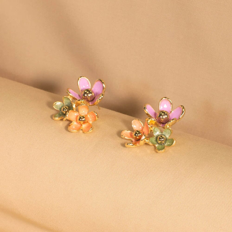 Flora Studs-  Pink - Nature Collection