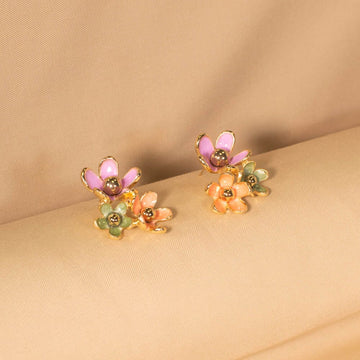Flora Studs-  Pink - Nature Collection