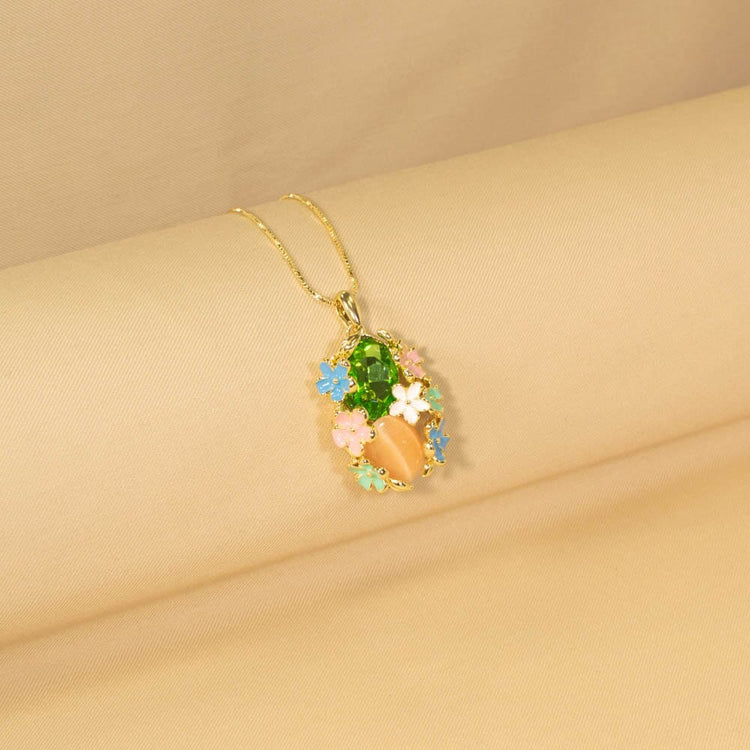 Flower Valley Pendant Set - Green