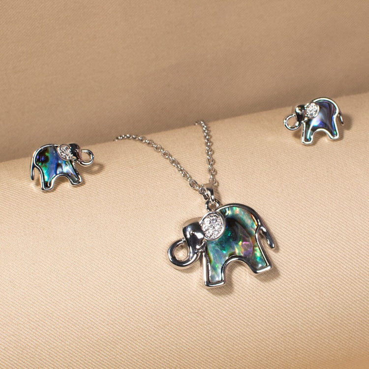 Fortune Elephant Pendant Set