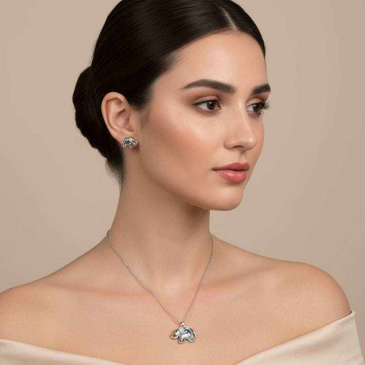 Fortune Elephant Pendant Set