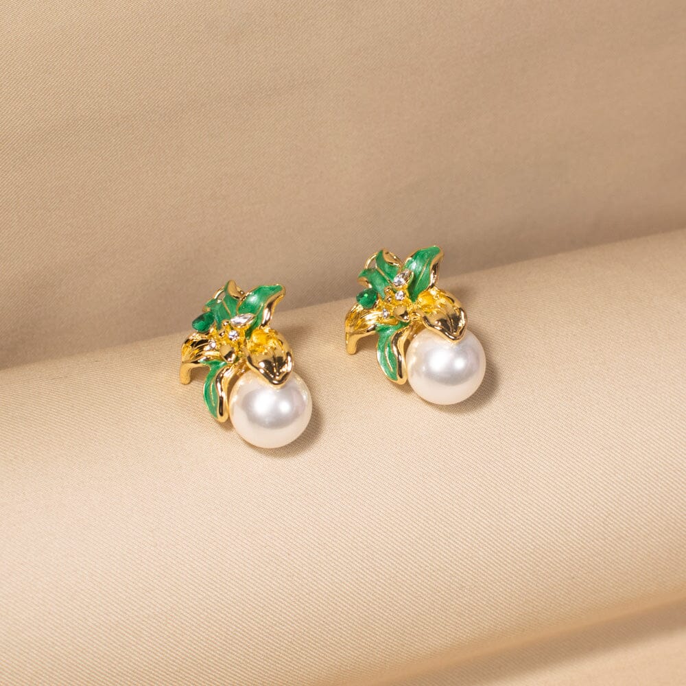 Gardenia Pearl Pendant Set - Nature Collection