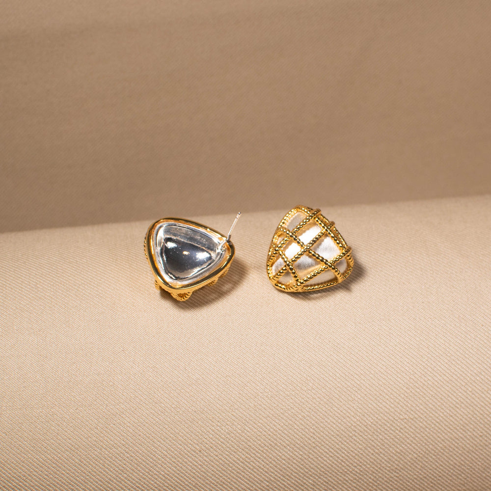 Geometric Glam Studs