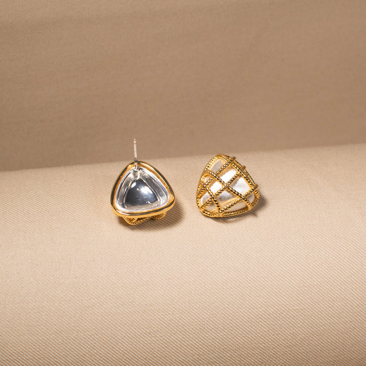 Geometric Glam Studs