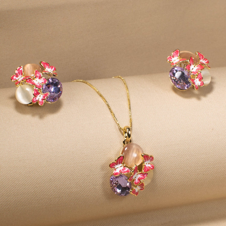 Georgie Pendant Set - Pink