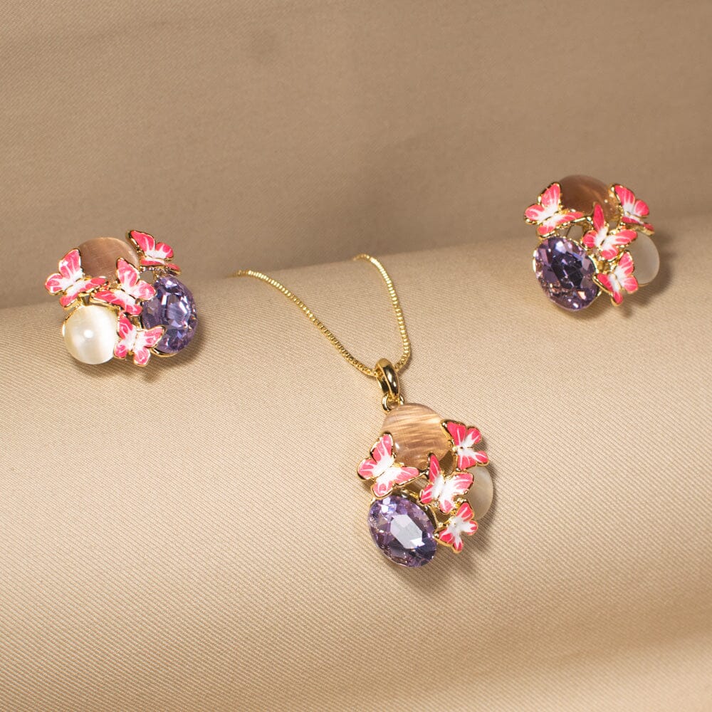 Georgie Pendant Set - Pink