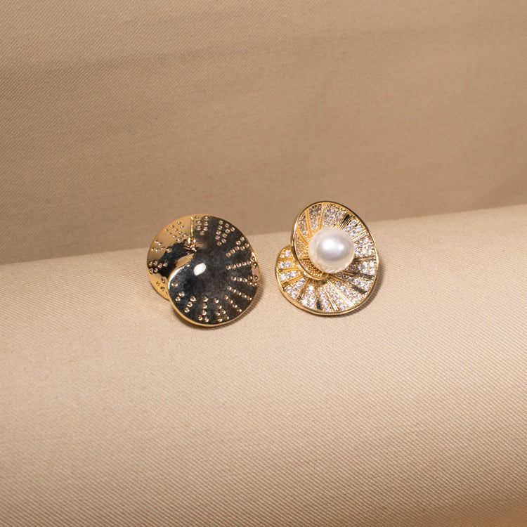 Gilded Galaxy Pearl Studs