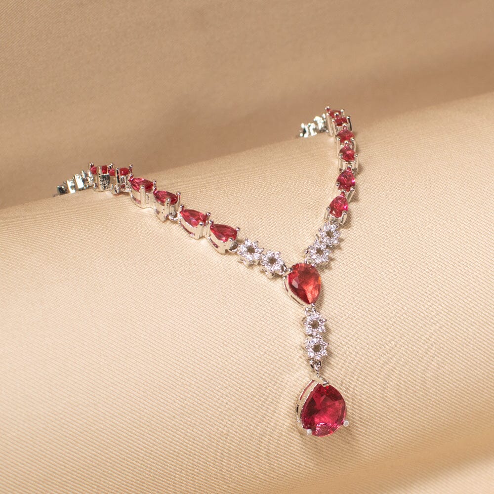 Giselle Necklace Set - Ruby