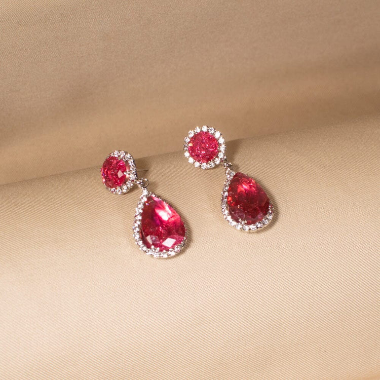 Glamour Drop Necklace Set-Glitterati Collection