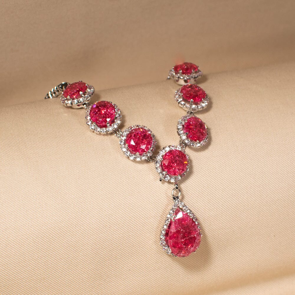 Glamour Drop Necklace Set-Glitterati Collection