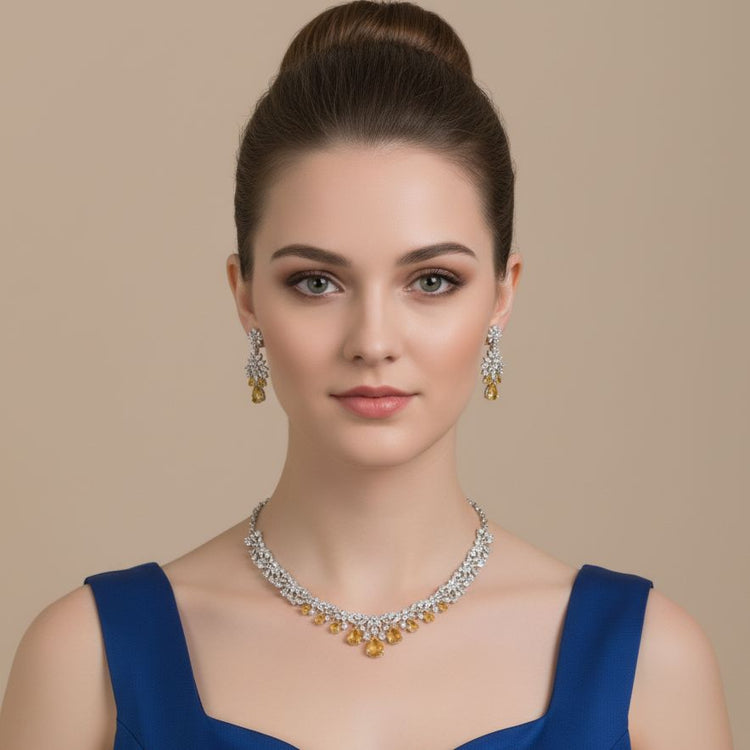 Glow Drop Luxe Necklace Set-Glitterati Collection