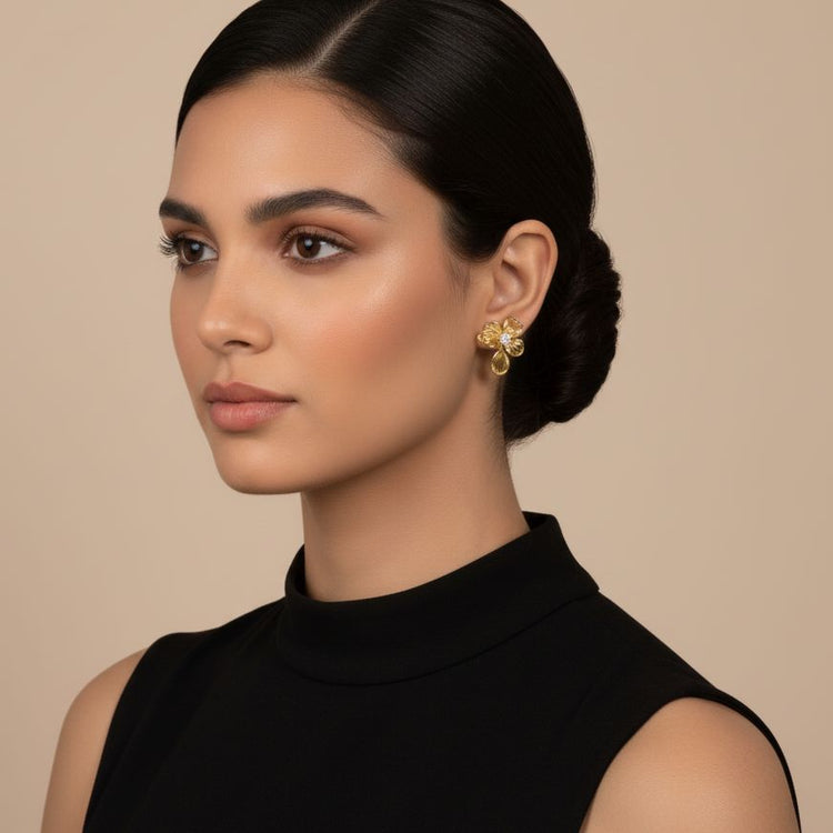 Golden Glint Studs - Edgy Collection