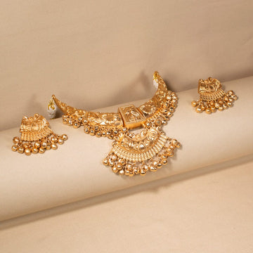Golden Harmony Statement Necklace Set