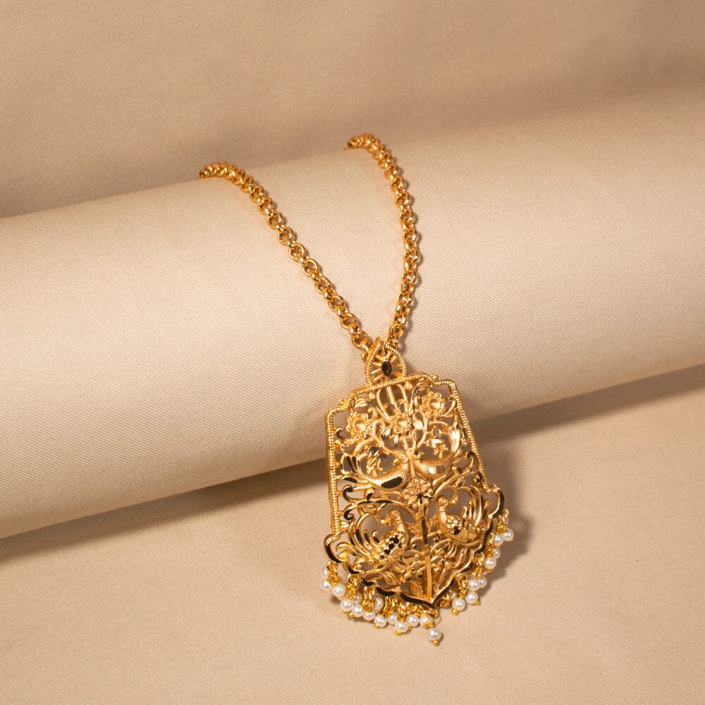 Golden Heritage Necklace Set - Alankar Collection