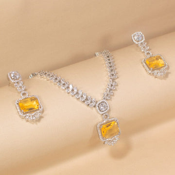Golden Hour Necklace Set-Yellow-Glitterati Collection
