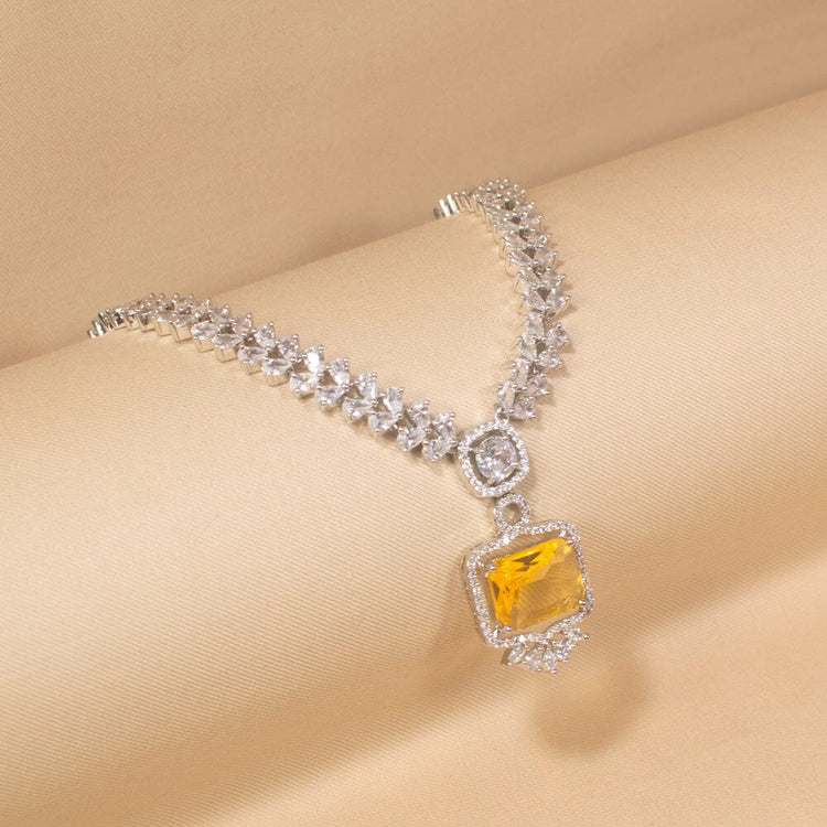 Golden Hour Necklace Set-Yellow-Glitterati Collection
