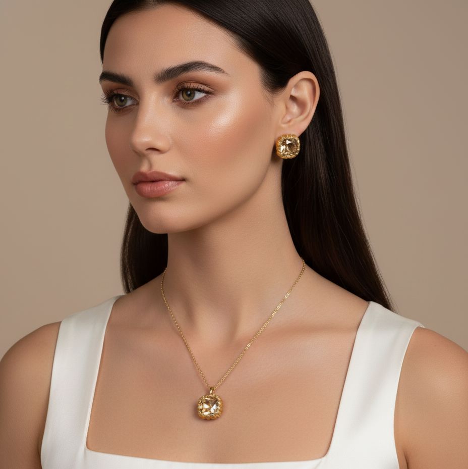 Golden Majesty Pendant Set