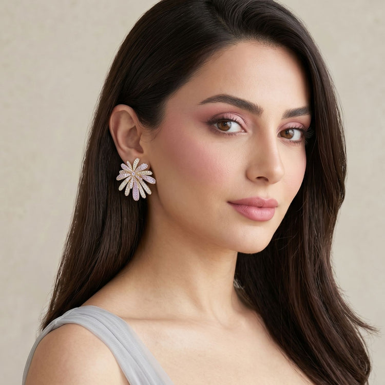 Golden Ray Clusters Earrings
