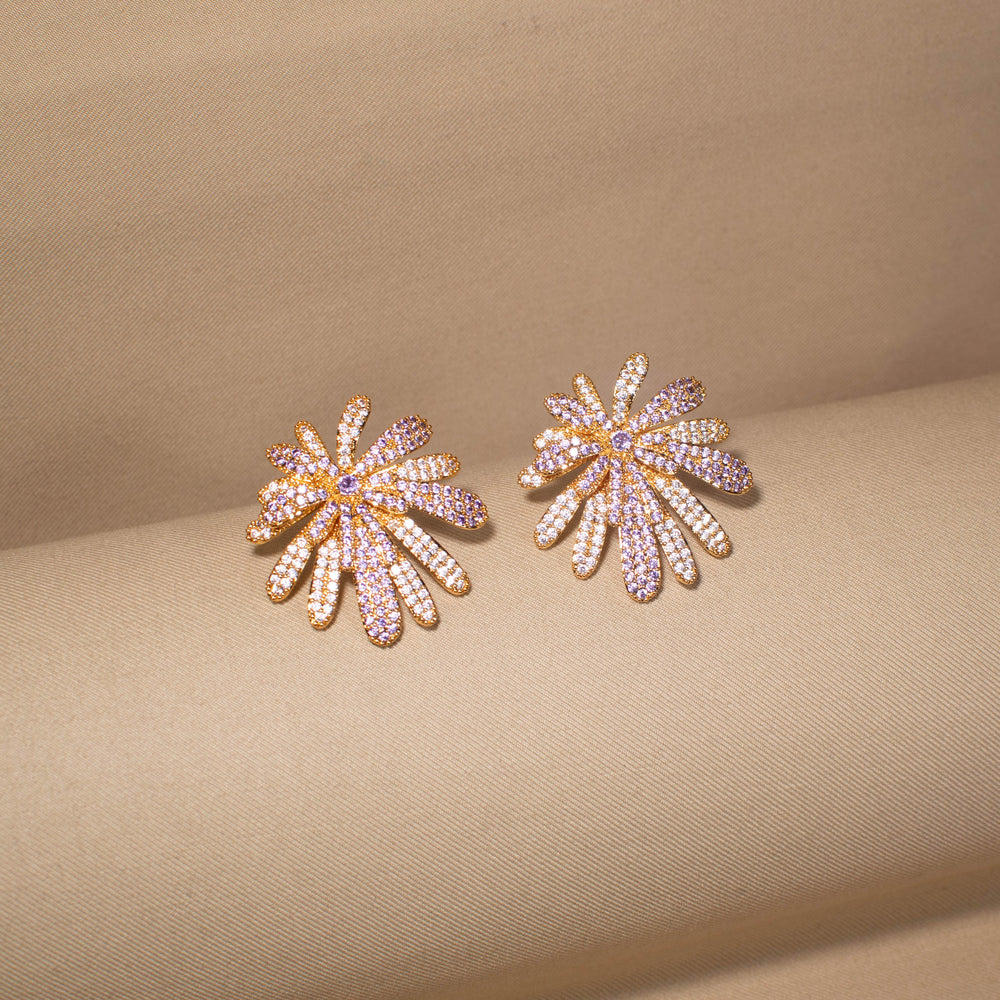 Golden Ray Clusters Earrings