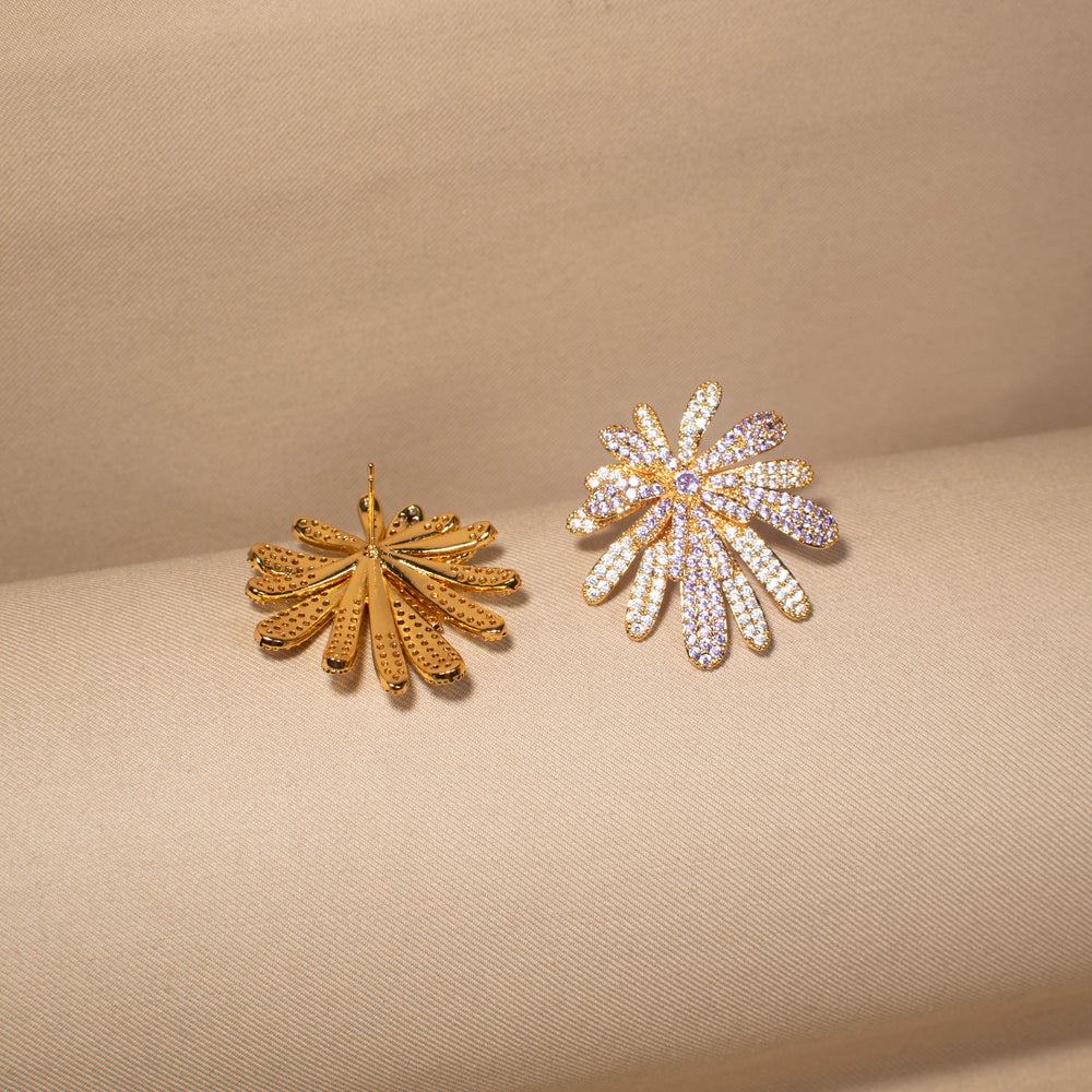 Golden Ray Clusters Earrings