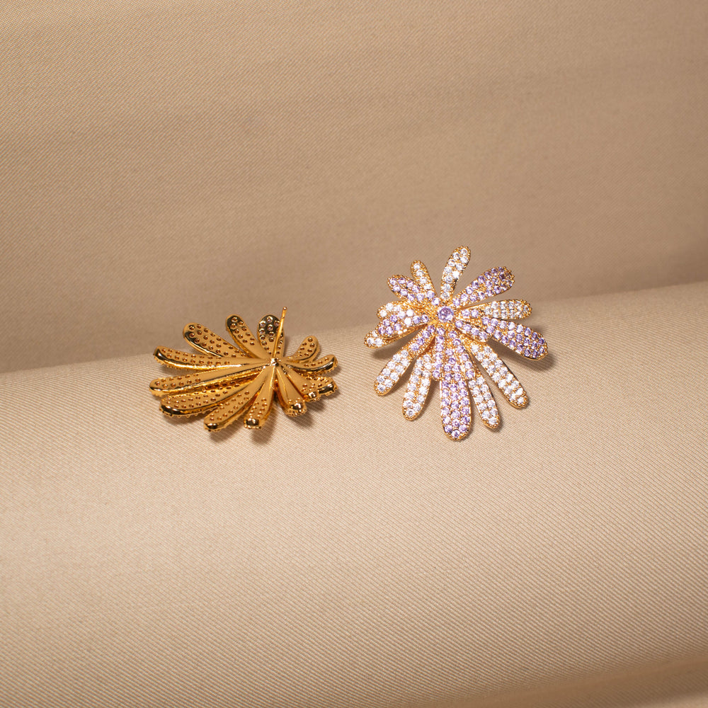 Golden Ray Clusters Earrings