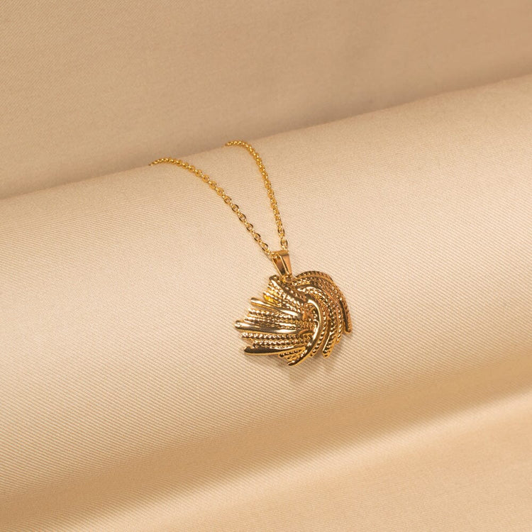 Golden Swirl Pendant Set -Edgy Collection