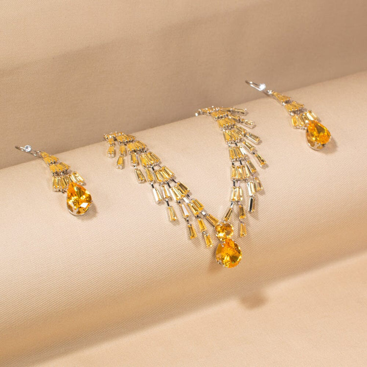 Goldenray Necklace Set-Glitterati Collection