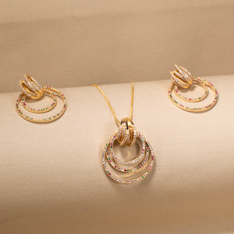 Grand Orbit Pendant Set