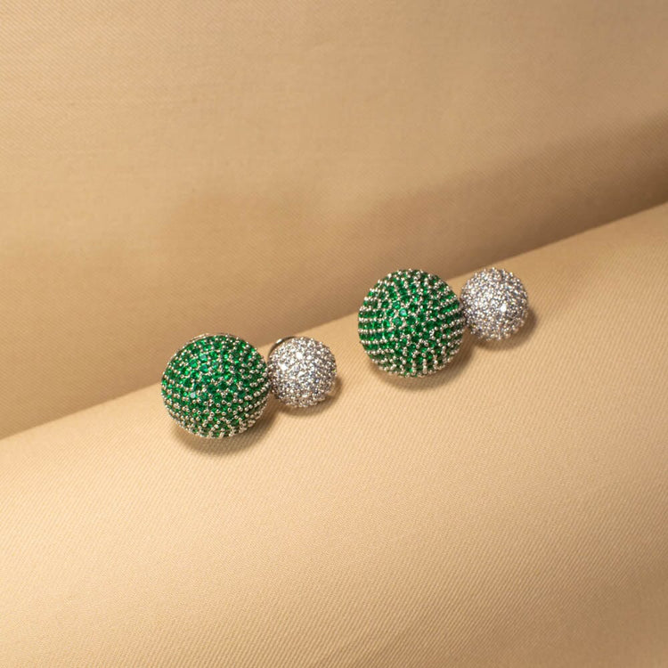 Green Bauble Earrings