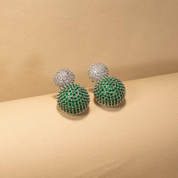 Green Bauble Earrings