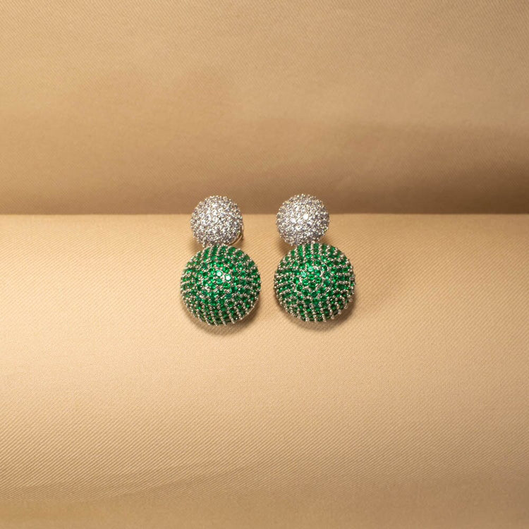 Green Bauble Earrings