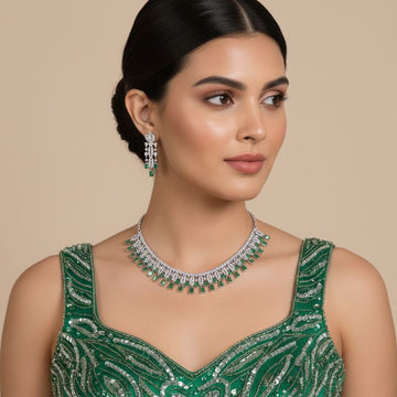 Green Carpet Necklace Set