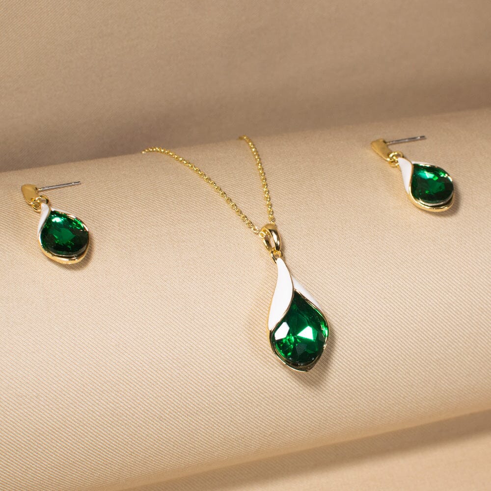 Green Passion Drops Pendant Set