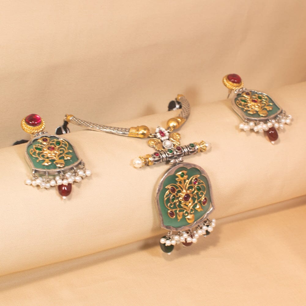 Harita Vine Necklace Set - Pratha Collection