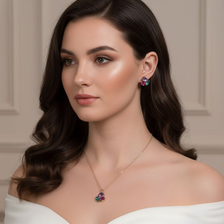 Harlequin Sparkle Pendant Set-Minima Collection