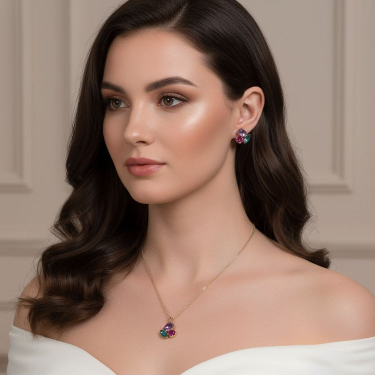 Harlequin Sparkle Pendant Set-Minima Collection