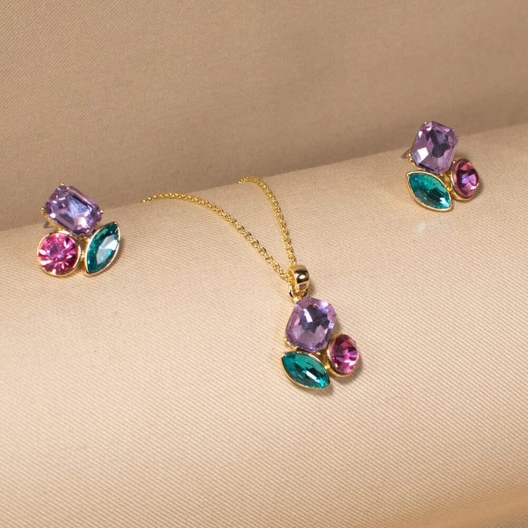 Harlequin Sparkle Pendant Set-Minima Collection