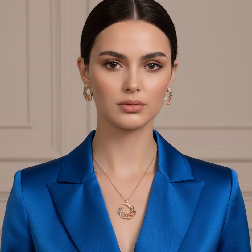 Haute Couture Swirl Pendant Set - Glint Collection