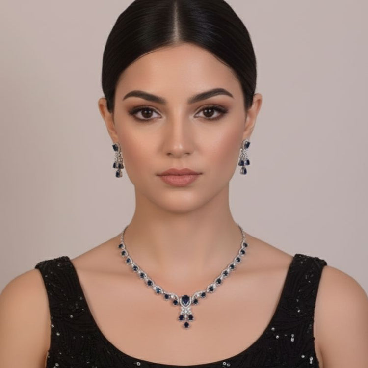 Helene Necklace Set - Blue