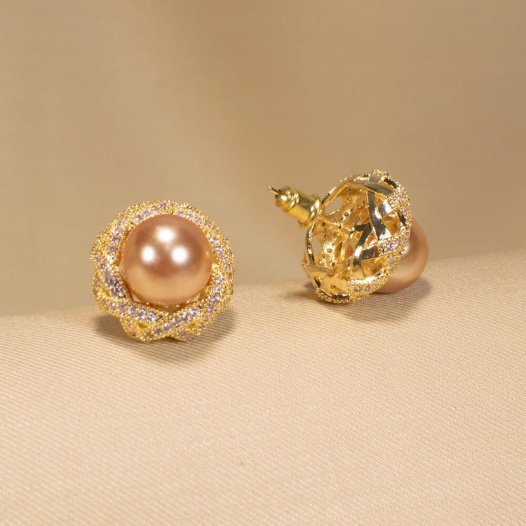 Honey Pearl Studs