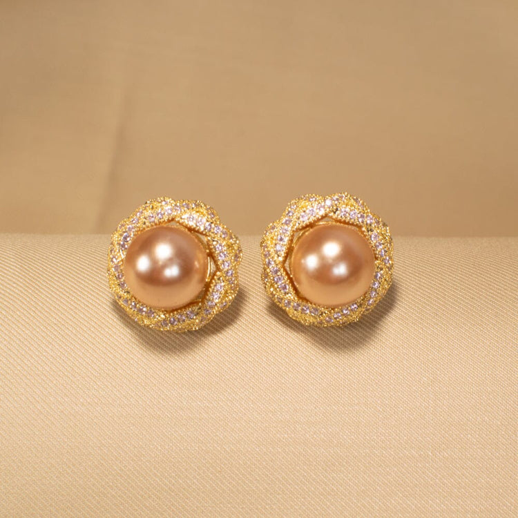 Honey Pearl Studs