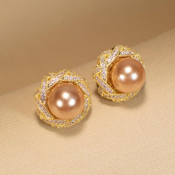 Honey Pearl Studs