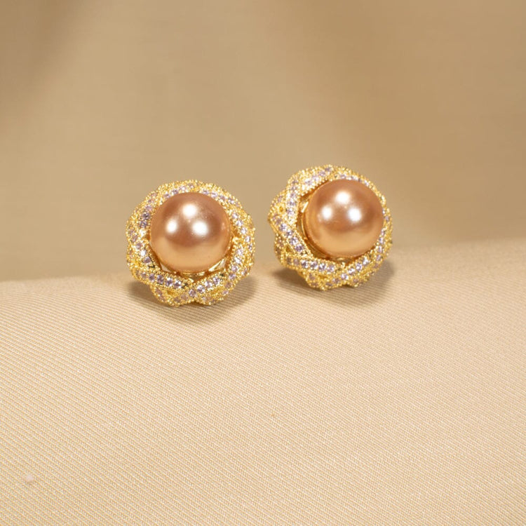 Honey Pearl Studs