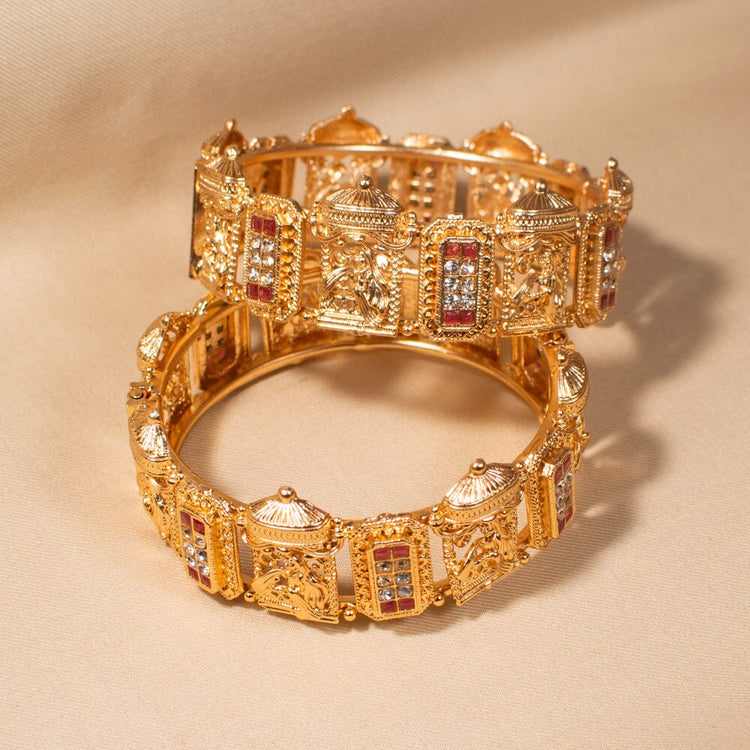 Hoysala Carved Openable Kada - Pratha Collection