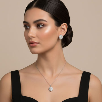 Ice Queen Halo Pendant Set - Minima Collection